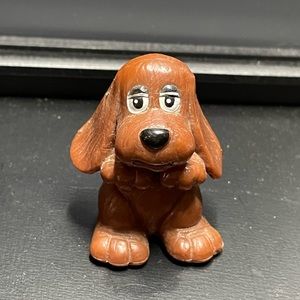 1984 Pound Puppies Cake Topper Plastic PPV Miniature Childhood Vintage Birthday